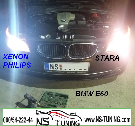 bmw e60 xenon svetla zamena sijalica d1s ugradnja philips novi sad